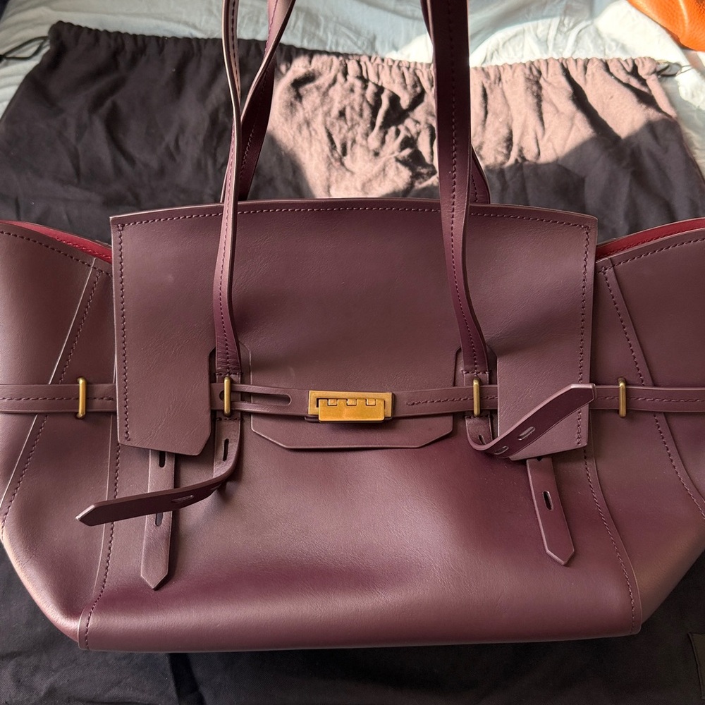 Weekend sale! Zac Posen Burgundy Leather Tote Bag